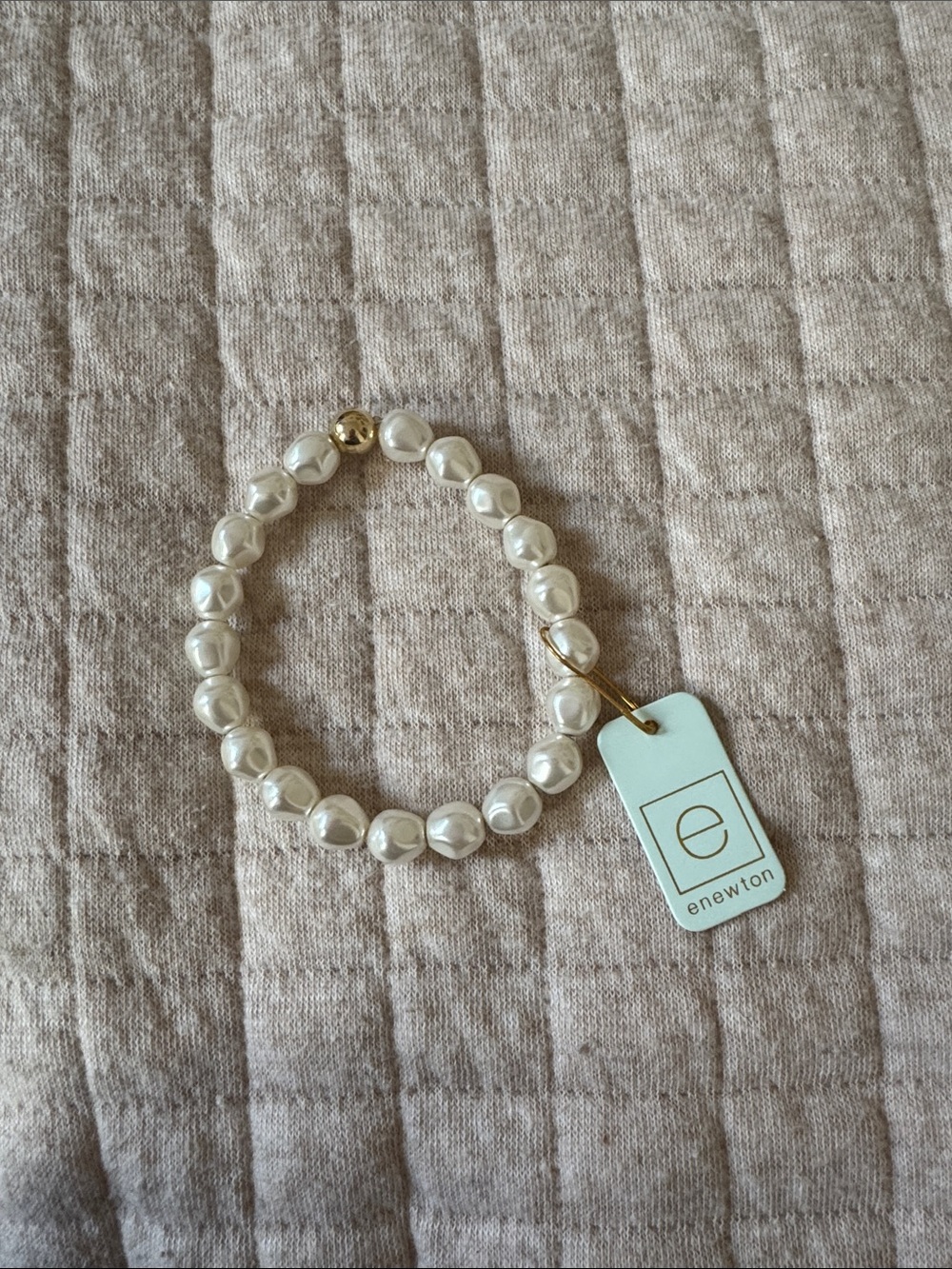 enewton Pearl Beaded Bracelet in White and Gold